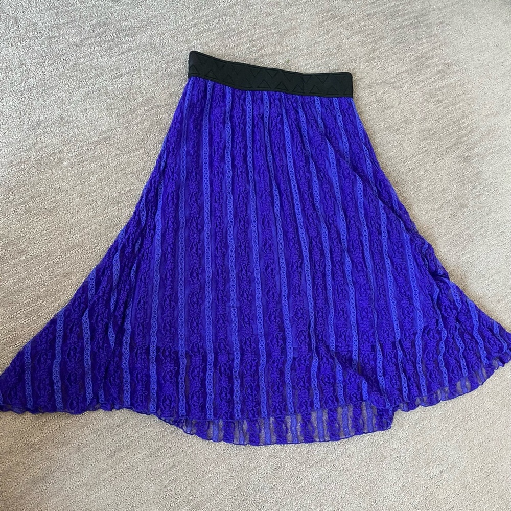 LulaRoe LOLA skirt size XS purple lace